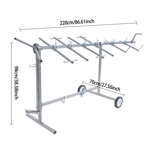 Car body painting rack - rack, with